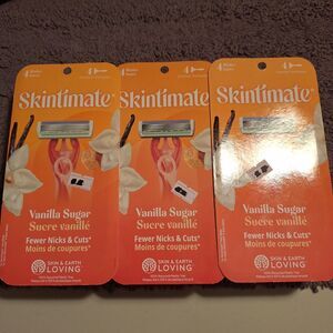 3 Packs‎ Skintimate Vanilla Sugar Women's 4 Blade Scented Disposable 12 Razors